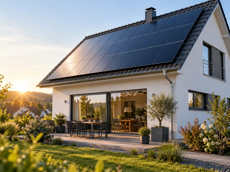 Photovoltaikanlage auf einem Hausdach